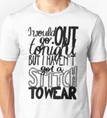 This Charming Man The Smiths Quote "I would go out tonight but I haven't got a stitch to wear" Typography Unisex T-Shirt