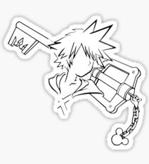 Sora / Schlüsselschwert Lineart schwarz Sticker