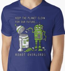 Robot Earth Men's V-Neck T-Shirt