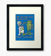 Robot Earth Framed Print