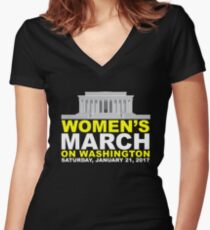 Women's March on Washington Women's Fitted V-Neck T-Shirt