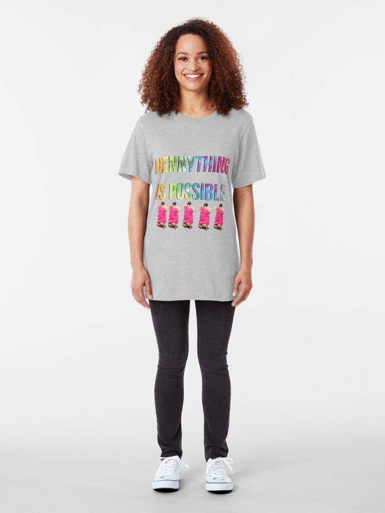Alternate view of hennything is possible, if you believe in yourself. Slim Fit T-Shirt