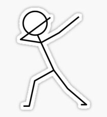 dabbing stick figure Sticker