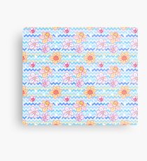 Daffodil Chevron Pattern Metal Print