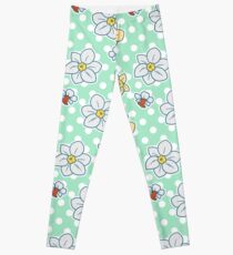 Polk-a-dot Daffodil Pattern Leggings
