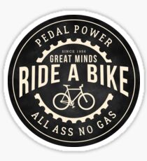 Great minds ride a bike Sticker