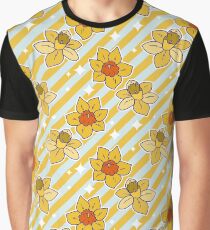Daffodils Striped Pattern Graphic T-Shirt