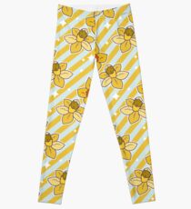 Daffodils Striped Pattern Leggings