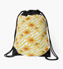 Daffodils Striped Pattern Drawstring Bag