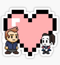 Community - Jeff and Annie 8-bit (style B) Sticker