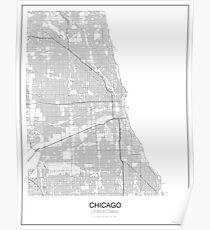 Póster Mapa Minimalista de Chicago