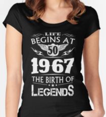 Life Begins At 50 1967 The Birth Of Legends Women's Fitted Scoop T-Shirt