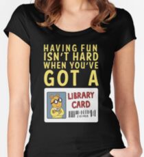 Arthur Library Card Women's Fitted Scoop T-Shirt