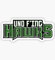 UND F'ing Hawks Sticker