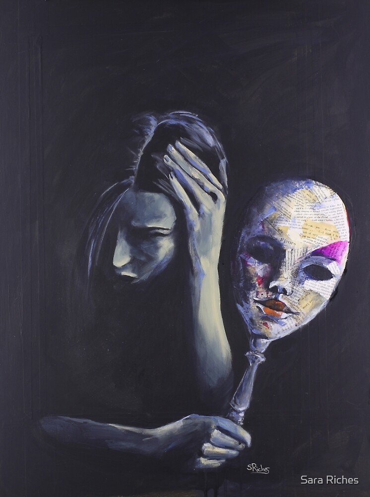 "The Mask She Hides Behind" by Sara Riches Redbubble