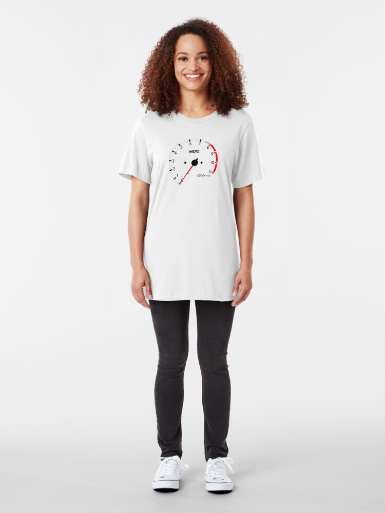 Alternative Ansicht von NISSAN スカイライン (NISSAN Skyline) R32 NISMO rev counter Slim Fit T-Shirt