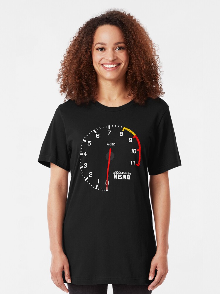 Alternative Ansicht von NISSAN スカイライン (NISSAN Skyline) R33 NISMO rev counter Slim Fit T-Shirt