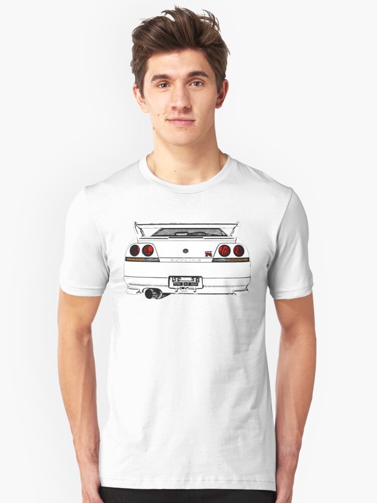 Alternative Ansicht von Nissan Skyline R33 GT-R (back) Slim Fit T-Shirt