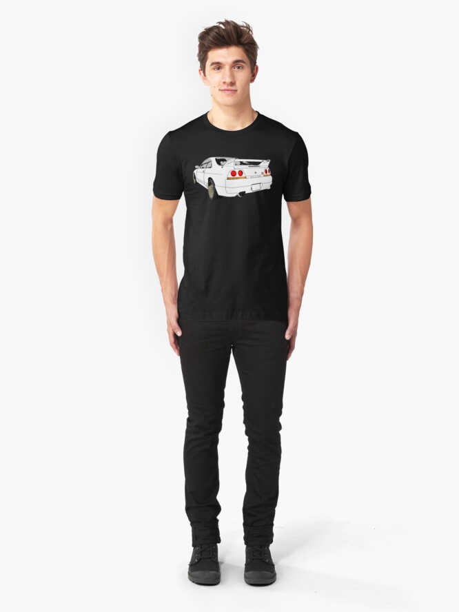 Alternative Ansicht von Nissan Skyline R33 GT-R (semi back) Slim Fit T-Shirt