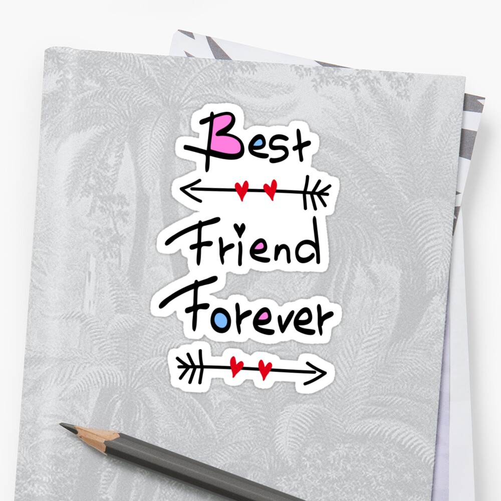 Best Friend Forever Sticker By Cheeckymonkey Redbubble