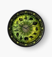 Reloj Reloj de calendario de árbol druida