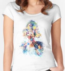 Kingdom Hearts Family Women's Fitted Scoop T-Shirt