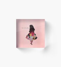 Alice In Wonderland ~ We're All Mad Here Acrylic Block
