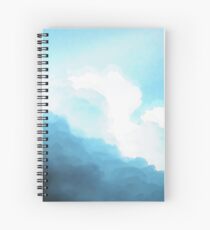 Cuaderno de espiral nubes cian estéticas