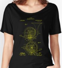 French Horn PATENT ART Shirt Women's Relaxed Fit T-Shirt