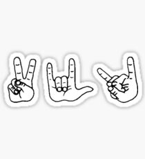 Peace Love Death Metal Sticker