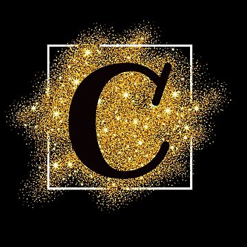 Gold Glitter Letter - C