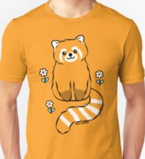 Red Panda with White Flowers Unisex T-Shirt