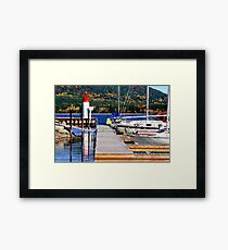 Fall lighthouse Framed Print