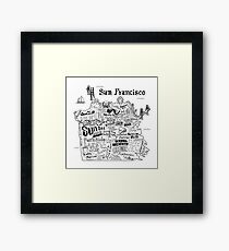 San Francisco Illustrated Map Framed Print