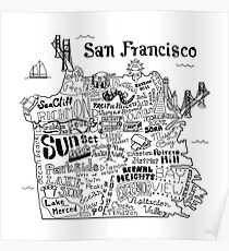 San Francisco Illustrated Map Poster