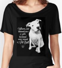 Camiseta ancha El mejor amigo rescatado pitbull de las muchachas