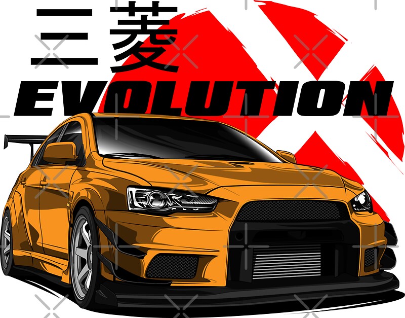 Evo X Stickers Redbubble