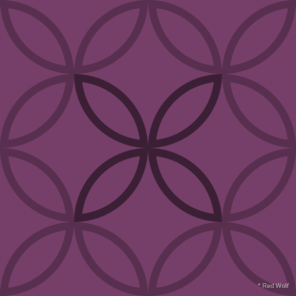 Geometric Pattern: Circle Nested Outline: Aubergine by * Red Wolf
