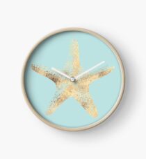 Gold Starfish Clock