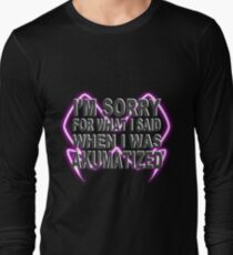 "Es tut mir leid, was ich gesagt habe, als ich akumatisiert wurde" Marienkäfer, Falkenmotte - schwarz Langarmshirt