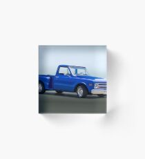 1968 Chevrolet C10 Stepside Pickup Truck Acrylic Block