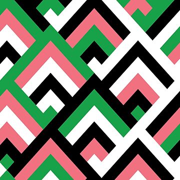 Pink and Green aka 2 tone color block Sticker for Sale by asharpphoto