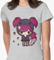 Camiseta entallada para mujer PASTEL GOTH GIRL CON PINGÜINO