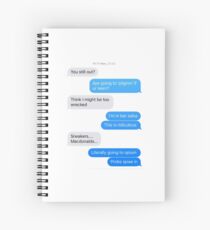 Text Conversation: McDonalds Spiral Notebook