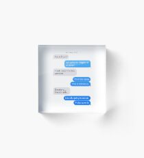 Text Conversation: McDonalds Acrylic Block