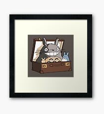 Totoro in Fantastic Suitcase Framed Print