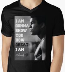 MUHAMMAD ALI - I AM GONNA SHOW YOU HOW GREAT I AM Men's V-Neck T-Shirt
