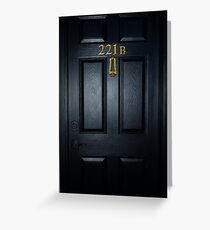 Sherlock 221b Door Greeting Card