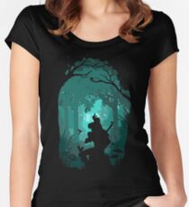 Camiseta entallada de cuello redondo Zelda - Ocarina en el bosque