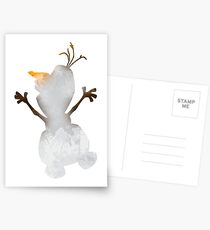 Schneemann inspirierte Silhouette Postkarten